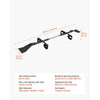 VEVOR Hunting Tool Rack Alloy Steel 48"-54" Overhead Hunting Tool Holder, for Crew Cab Pickup Trucks & SUVs with Center Pillar, Roof Mounted, No Drilling Required, Easy Installation, with Straps