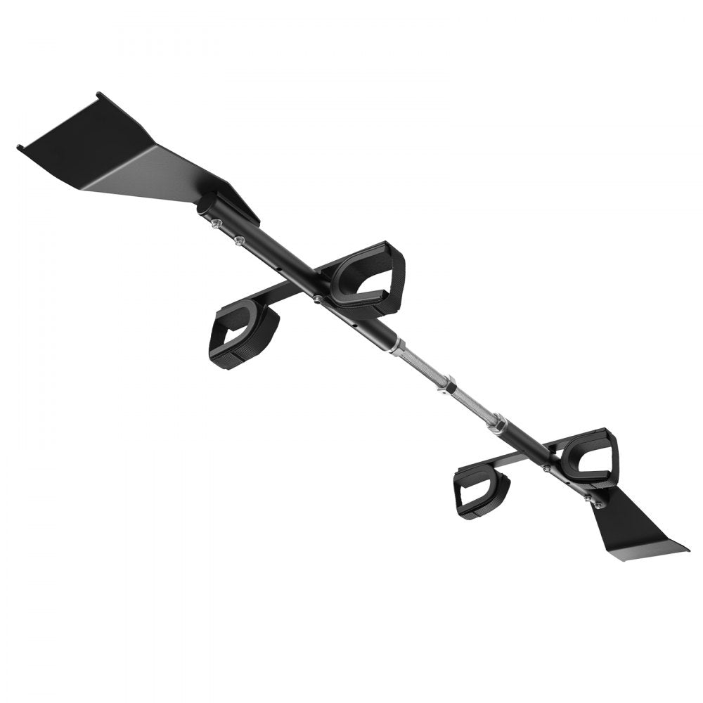 VEVOR Hunting Tool Rack Alloy Steel 48"-54" Overhead Hunting Tool Holder, for Crew Cab Pickup Trucks & SUVs with Center Pillar, Roof Mounted, No Drilling Required, Easy Installation, with Straps