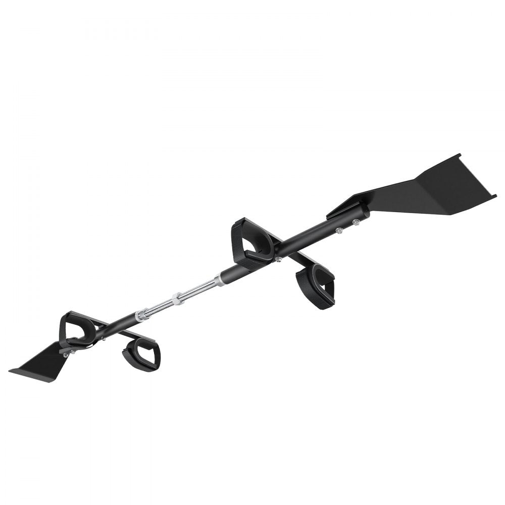 VEVOR Hunting Tool Rack Alloy Steel 48"-54" Overhead Hunting Tool Holder, for Crew Cab Pickup Trucks & SUVs with Center Pillar, Roof Mounted, No Drilling Required, Easy Installation, with Straps