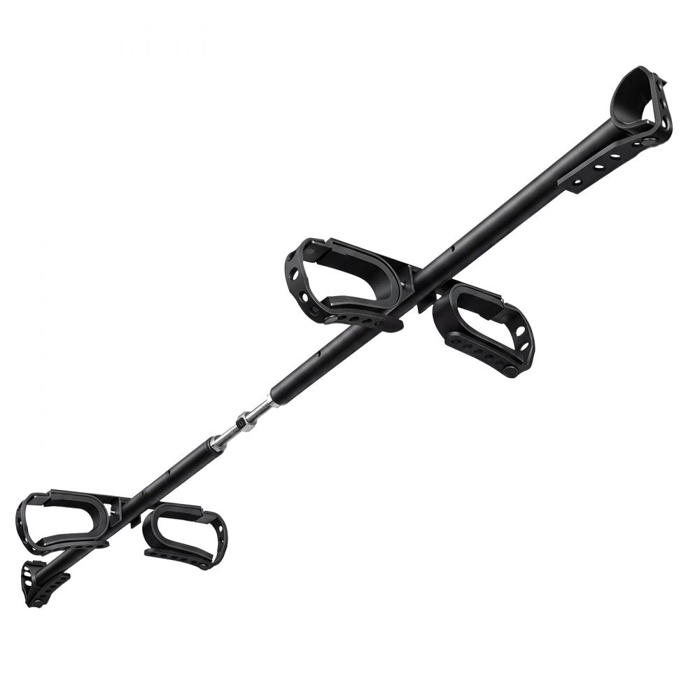 VEVOR UTV Hunting Tool Rack Sturdy Alloy Steel Overhead Hunting Tool Holder, Adjustable Fit 48"-57" Roll Bar Spacing, Compatible with Round-Tube & Profiled Roll Cages, Easy Roof Mounted, with Straps
