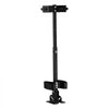 VEVOR UTV Hunting Tool Rack 27.5 to 35.5 in Adjustable Hunting Tool Holder, Fits UTV with Flat Floors, Polaris & Yamaha with Center Transmission Humps, 45° Tilt Adjustable, Aluminum Alloy, with Straps