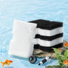 VEVOR Aquarium Filter Media Pads, 6 PCS Replacement with Impeller for AQ500, Canister Floss Replacement for Fish Tank, Zirconia Impeller Shaft, 3 Black Polyurethane Foam & 3 White Polyester Fiber Pads