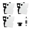 VEVOR Aquarium Filter Media Pads, 6 PCS Replacement with Impeller for AQ500, Canister Floss Replacement for Fish Tank, Zirconia Impeller Shaft, 3 Black Polyurethane Foam & 3 White Polyester Fiber Pads