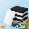 VEVOR Aquarium Filter Media Pads, 6 PCS Replacement with Impeller for AQ1600, Canister Floss Replacement for Fish Tank, Zirconia Shaft, 3 Black Polyurethane Foam & 3 White Polyester Fiber Pads