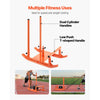 VEVOR Weight Sled, Steel Power Sled, Fitness Strength Training Sleds for Athletic Exercise Speed Improvement, Workout Fitness Equipment with Handle, Compatible with 1/2 in Weight Plates, Orange