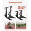 VEVOR Weight Sled, Steel Power Sled, Fitness Training Sleds for Athletic Exercise Speed Improvement, Workout Equipment with Adjustable Height Handle, Compatible with 1/2 in Weight Plates, Black