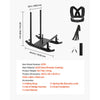 VEVOR Weight Sled, Steel Power Sled, Fitness Strength Training Sleds for Athletic Exercise Speed Improvement, Workout Fitness Equipment with Handle, Compatible with 1/2 in Weight Plates, Black