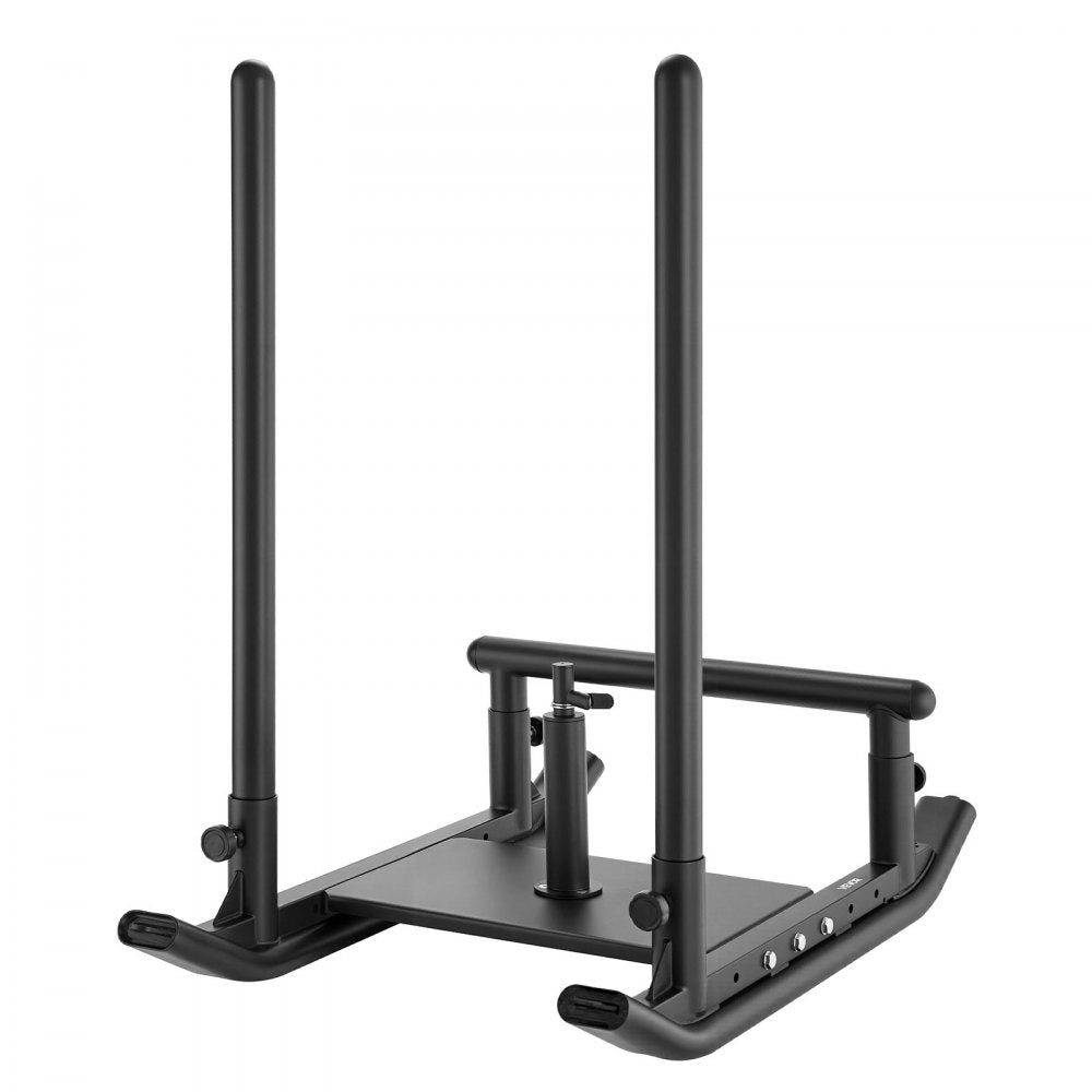VEVOR Weight Sled, Steel Power Sled, Fitness Strength Training Sleds for Athletic Exercise Speed Improvement, Workout Fitness Equipment with Handle, Compatible with 1/2 in Weight Plates, Black