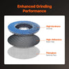 VEVOR Flap Discs 60 Grit, 4-1/2" x 7/8" Flap Discs for Angle Grinder, Type 29 Zirconia Flap Sanding Disc, Bevel Type Abrasive Grinding Wheels for Deburring, Rust Removal, Sanding, Finishing (10 Pack)