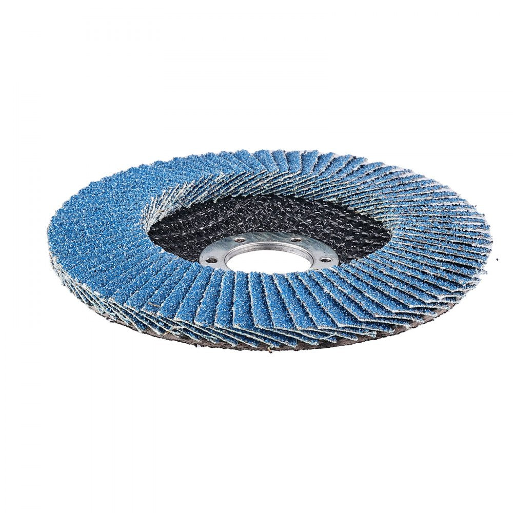 VEVOR Flap Discs 60 Grit, 4-1/2" x 7/8" Flap Discs for Angle Grinder, Type 29 Zirconia Flap Sanding Disc, Bevel Type Abrasive Grinding Wheels for Deburring, Rust Removal, Sanding, Finishing (10 Pack)