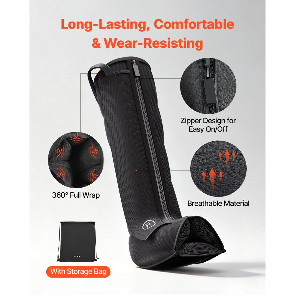 VEVOR Leg Compression Massager 6 Modes Air Compression Full Leg Massager, For Daily Relaxation, 9 Massage Intensities, 360° Coverage, Auto Shut-Off Timer, with Portable Storage Bag and Power Adapter
