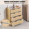 VEVOR 4 Drawer Rattan Dresser, Boho Dresser, Rattan Chest of Drawers with Spacious Storage, Natural Rattan Dresser for Bedroom, Living Room & Hallway,Rattan Nightstand with Sturdy Handles&Legs, Brown