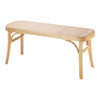 VEVOR Rattan Bench, 43.3" Wooden Rattan Bench, Entrywway Bench with Oak Wood Legs, Bedroom End of Bed Boho Bench with Hand Woven Rattan, for Living Room, Kitchen