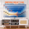VEVOR Rattan TV Stand for 65 inch TV, Boho TV Stand with Rattan Door, Entertainment Center with Build-in Socket and USB Ports, Modern TV Console for Living Room, Media Room, White
