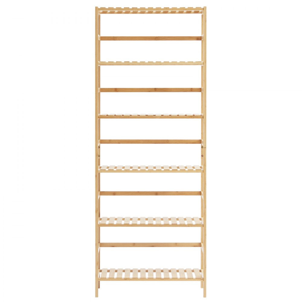VEVOR 6-Tier Bamboo Shelf, Open Wood Bookshelf, Display Storage Rack Organizer, Freestanding Flower Plant Stand, Multifunctional Bamboo Bookshelf Ideal for Bathroom, Bedroom, Office, Study, Natural
