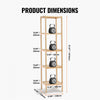 VEVOR 5-Tier Bathroom Standing Shelf, Narrow Shelving Unit, Display Storage Rack Organizer, Freestanding Flower Plant Stand, Multifunctional Bamboo Shelf Ideal for BathRoom, Kitchen, Home, Natural