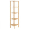 VEVOR 5-Tier Bathroom Standing Shelf, Narrow Shelving Unit, Display Storage Rack Organizer, Freestanding Flower Plant Stand, Multifunctional Bamboo Shelf Ideal for BathRoom, Kitchen, Home, Natural