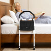 VEVOR Bed Rail for Elderly, Bedside Assist Rails with Supporting Leg and PU Handrail, Adjustable Height Carbon Steel Pipe Bedside Cane, Bed Bars for Seniors & Patients, Fits King, Queen, Full, Twin