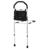 VEVOR Bed Rail for Elderly, Bedside Assist Rails with Supporting Leg and PU Handrail, Adjustable Height Carbon Steel Pipe Bedside Cane, Bed Bars for Seniors & Patients, Fits King, Queen, Full, Twin