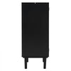 VEVOR Rattan Cabinet, Rattan Storage Cabinet with 2 Magnetic Doors and Adjustable Shelves, Sideboard Buffet Cabinet for Hallway, Entryway, Living Room, or Kitchen, Black
