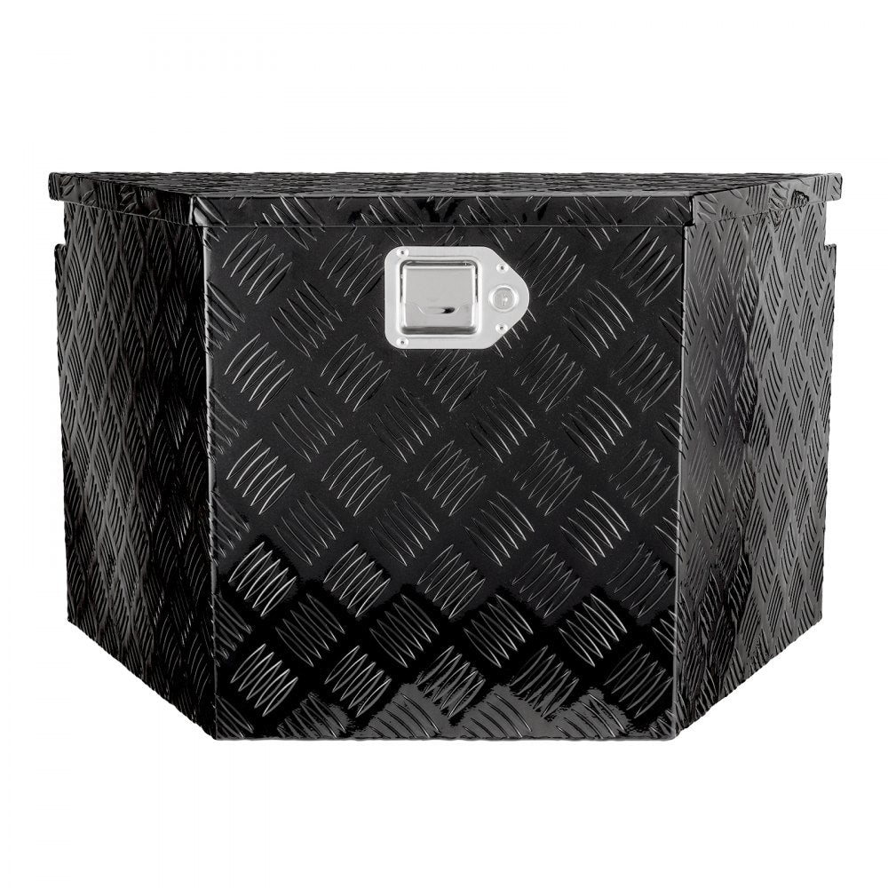 VEVOR Trailer Tongue Box, Aluminum Alloy Diamond Plate Tongue Box Tool Chest, Heavy Duty Trailer Box Storage with Lock and Keys, Utility Trailer Tongue Box for Pickup Truck, RV, Trailer, 39"x16.5"x12"