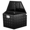 VEVOR Trailer Tongue Box, Aluminum Alloy Diamond Plate Tongue Box Tool Chest, Heavy Duty Trailer Box Storage with Lock and Keys, Utility Trailer Tongue Box for Pickup Truck, RV, Trailer, 39"x16.5"x12"