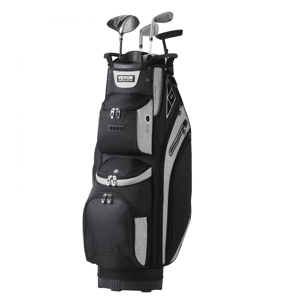 VEVOR Golf Cart Bag with 14 Way Organizer Divider Top, 36” 13 Pockets Premium Cart Bag, Durable Golf Bags with Handles & Dust Cover & Detachable Straps for Men & Women, Black Color-Block