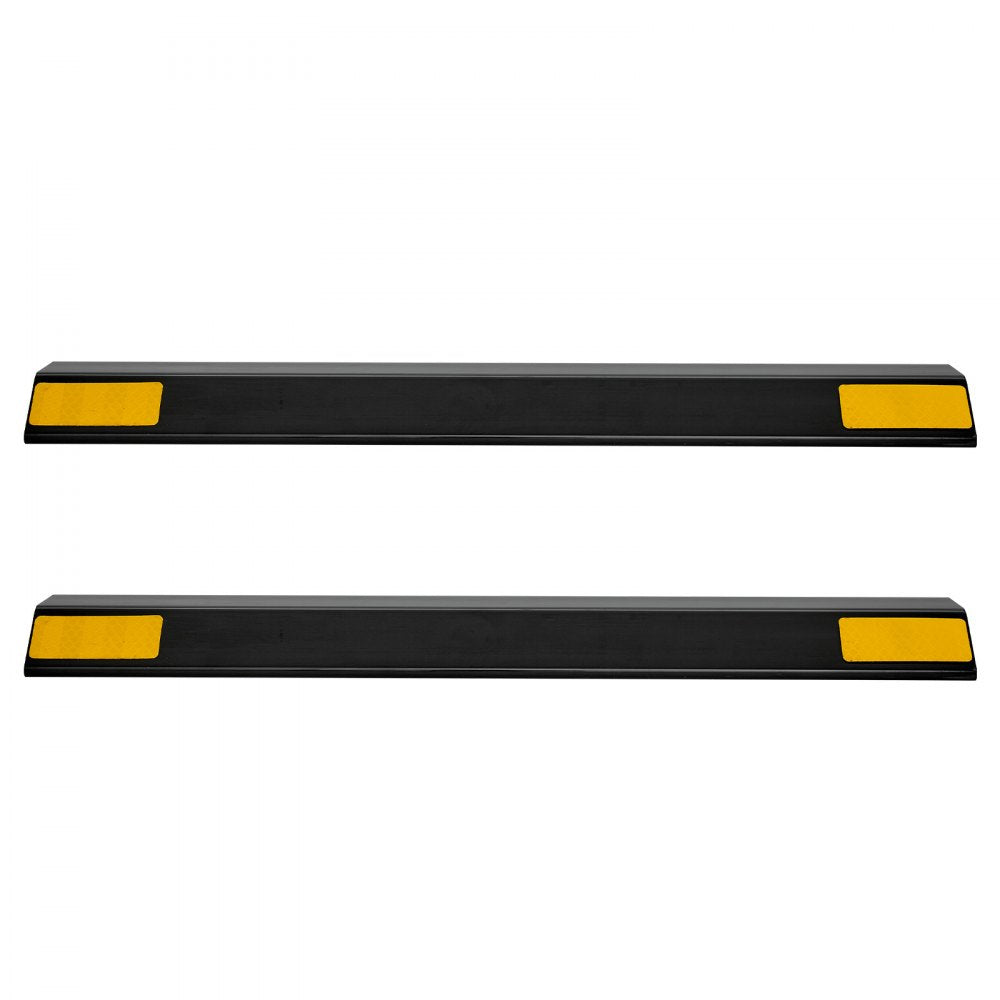 VEVOR Parking Stopper, 18 Inch 2 Pcs Heavy Duty Parking Aid for Garage, PP Curb Garage Floor Stopper with Reflective Strips, Vehicles Gadgets for Cars Vans Trucks Tire Wheel Guide Block Stops Bumpers