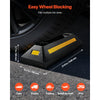 VEVOR Parking Stopper, 21.6 Inch 2 Pcs Heavy Duty Parking Aid for Garage, Rubber Curb Garage Floor Stopper with Reflective Strips, Aid Gadgets for Cars Vans Trucks Tire Wheel Guide Block Stops Bumpers