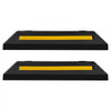 VEVOR Parking Stopper, 21.6 Inch 2 Pcs Heavy Duty Parking Aid for Garage, Rubber Curb Garage Floor Stopper with Reflective Strips, Aid Gadgets for Cars Vans Trucks Tire Wheel Guide Block Stops Bumpers