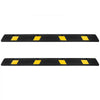 VEVOR Parking Stopper, 72 Inch 2 Pcs Heavy Duty Parking Aid for Garage, Rubber Curb Garage Floor Stopper with Reflective Strips, Aid Gadgets for Cars Vans Trucks Tire Wheel Guide Block Stops Bumpers