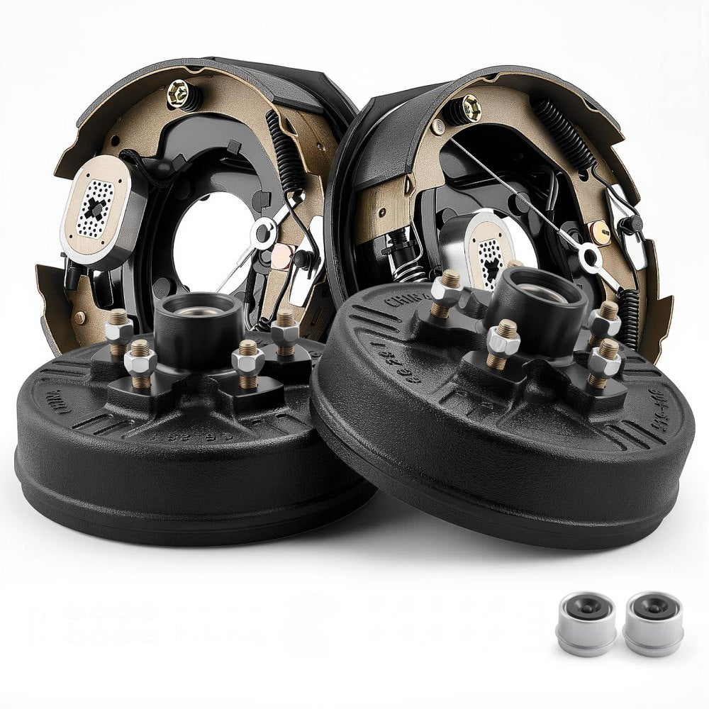 VEVOR Electric Trailer Brake Assembly, 10 x 2-1/4 Inch, Electric Brakes Kit, Great for Trailers, RVs, Self-Adjusting, for 3500 lbs Trailers, Backing Plates for Braking System Part Replacement, 1 Pair