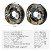 VEVOR Electric Trailer Brake Assembly, 10" x 2-1/4", 1 Pair Self-Adjusting Electric Brakes Kit for 3500 lbs Axle, 4-Hole Mounting, Backing Plates for Brake System Part Replacement (1 Right + 1 Left)