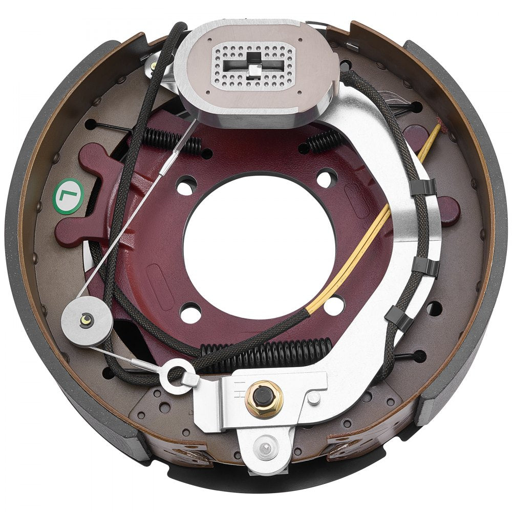 VEVOR Electric Trailer Brake Kit, 12.25 x 3.375 Inch, 1 Pair Self-Adjusting Electric Brakes Kit for 8000 lbs Trailer Axle, Backing Plates for Braking System Part Replacement, Fit for Trailers, RVs