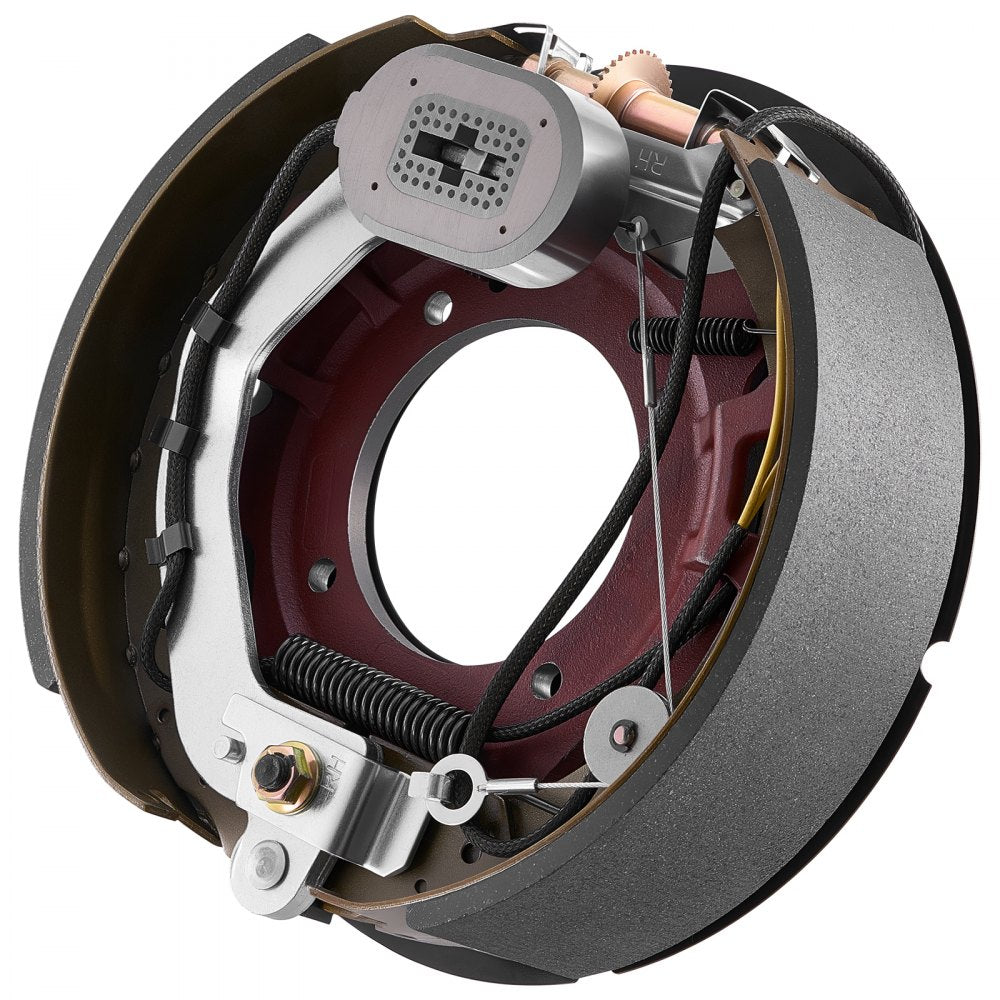 VEVOR Electric Trailer Brake Kit, 12.25 x 3.375 Inch, 1 Pair Self-Adjusting Electric Brakes Kit for 8000 lbs Trailer Axle, Backing Plates for Braking System Part Replacement, Fit for Trailers, RVs