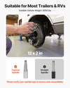 VEVOR electric trailer brake kit installed on trailer/RV wheel position (12 x 2 in, 6000 lbs)