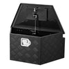 VEVOR Trailer Tongue Box, 26" x 13" x 12" Aluminum Trailer Tongue Tool Box, Heavy Duty Storage Organizer with Lock and Keys, Utility Tool Chest for Pickup Truck Bed, RV, SUV, Off-Road Vehicle, Black