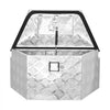 VEVOR Trailer Tongue Box, 26" x 13" x 12" Aluminum Trailer Tongue Tool Box, Heavy Duty Storage Organizer with Lock and Keys, Utility Tool Chest for Pickup Truck Bed, RV, SUV, Off-Road Vehicle, Silver