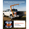 VEVOR Truck Crane, 1000 lbs Pickup Hitch Crane Trailer Hitch Mounted, Manual Hydraulic with 8T Hydraulic Jack, 360° Rotating Telescopic Boom,Foldable Truck Bed Jib for Machine Lumber Equipment Lifting