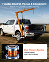 VEVOR Truck Crane, 1000 lbs Pickup Hitch Crane Trailer Hitch Mounted, Manual Hydraulic with 8T Hydraulic Jack, 360° Rotating Telescopic Boom,Foldable Truck Bed Jib for Machine Lumber Equipment Lifting