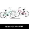 VEVOR 10 Holders Floor Bike Rack, 59\" Length All-Steel Grid Bike Rack, 10-Bike Capacity Dual-Side Storage Stand for Garages Streets Yards Bike Events