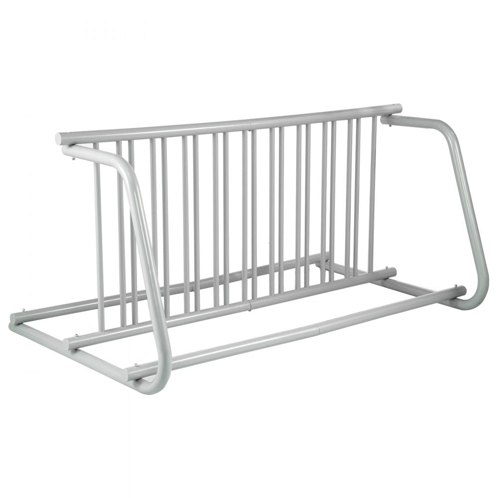 VEVOR 10 Holders Floor Bike Rack, 59\" Length All-Steel Grid Bike Rack, 10-Bike Capacity Dual-Side Storage Stand for Garages Streets Yards Bike Events