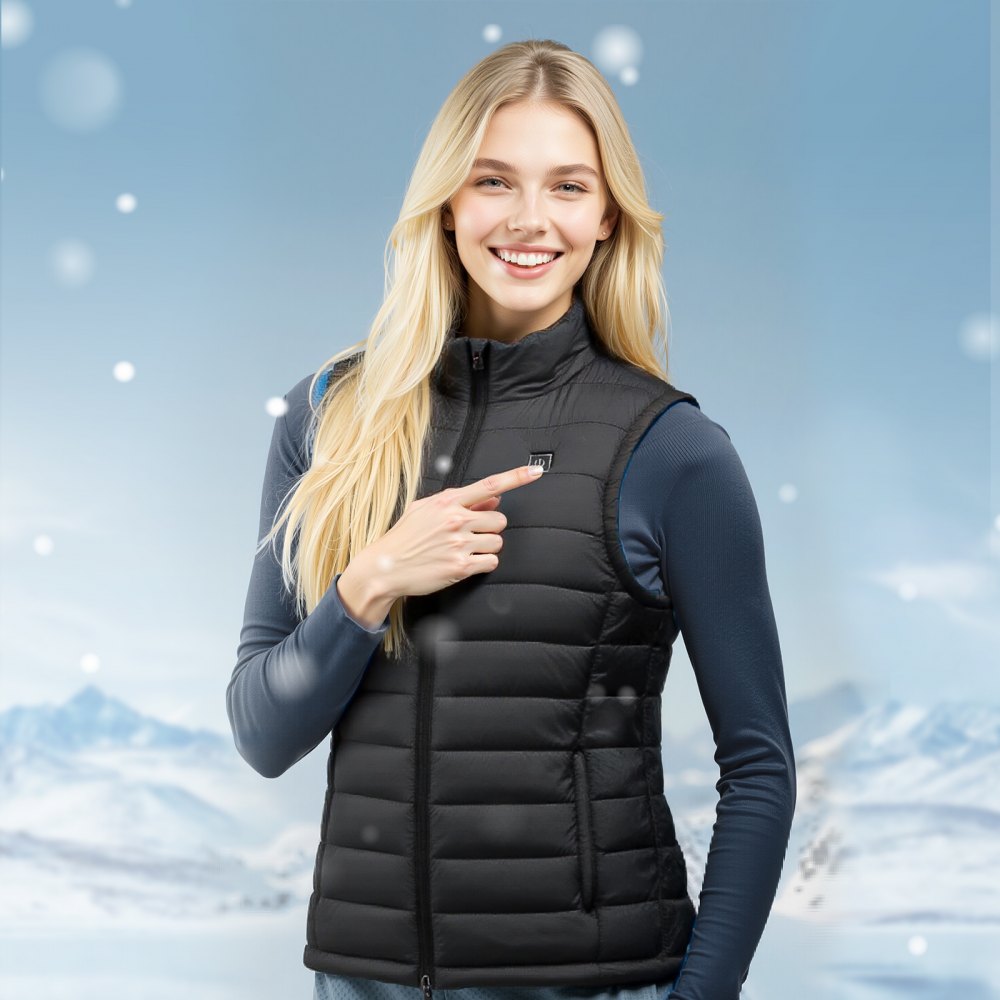 VEVOR Heated Vest, Women Electric Heating Vest with 16000 mAh Battery Pack, 8 Heating Zones Lightweight Rechargeable Winter-Vest with 3 Levels, for Outdoor Hiking Camping Fishing Skiing, Size M