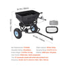 VEVOR Tow Behind Broadcast Spreader, 130LBS Capacity, Tow/Push Garden Spreader with 13 in Tires, 30 Adjustable Setting & 9.8 ft Spreading Width, Lawn Spreaders for Seed, Fertilizer, Salt, Ice Melt