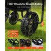 VEVOR Walk-Behind Spreader, 9.8ft Spreading Width, Push Broadcast Spreader with 10" All-Terrain Tires, Adjustable Flow Control, 15lbs Capacity Hopper, Lawn Spreaders for Fertilizer Seed Small Home Use