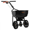 VEVOR Walk-Behind Spreader, 9.8ft Spreading Width, Push Broadcast Spreader with 10" All-Terrain Tires, Adjustable Flow Control, 15lbs Capacity Hopper, Lawn Spreaders for Fertilizer Seed Small Home Use