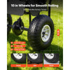 VEVOR Push Lawn Spreader, 12ft Spreading Width, Broadcast Spreader with 80lbs Load Capacity & 10 in All-Terrain Tires, Walk-Behind Garden & Lawn Broadcast Spreaders for Seed Fertilizer, Salt Ice Melt