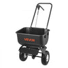 VEVOR Push Lawn Spreader, 12ft Spreading Width, Broadcast Spreader with 80lbs Load Capacity & 10 in All-Terrain Tires, Walk-Behind Garden & Lawn Broadcast Spreaders for Seed Fertilizer, Salt Ice Melt