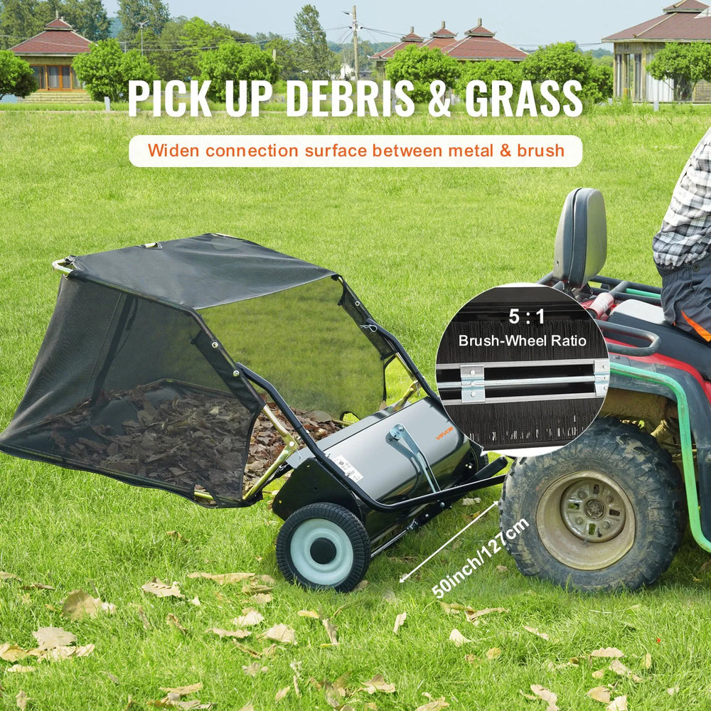 VEVOR Tow Behind Lawn Sweeper image