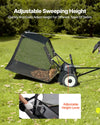 VEVOR lawn sweeper - Adjustable sweeping height with hand lever